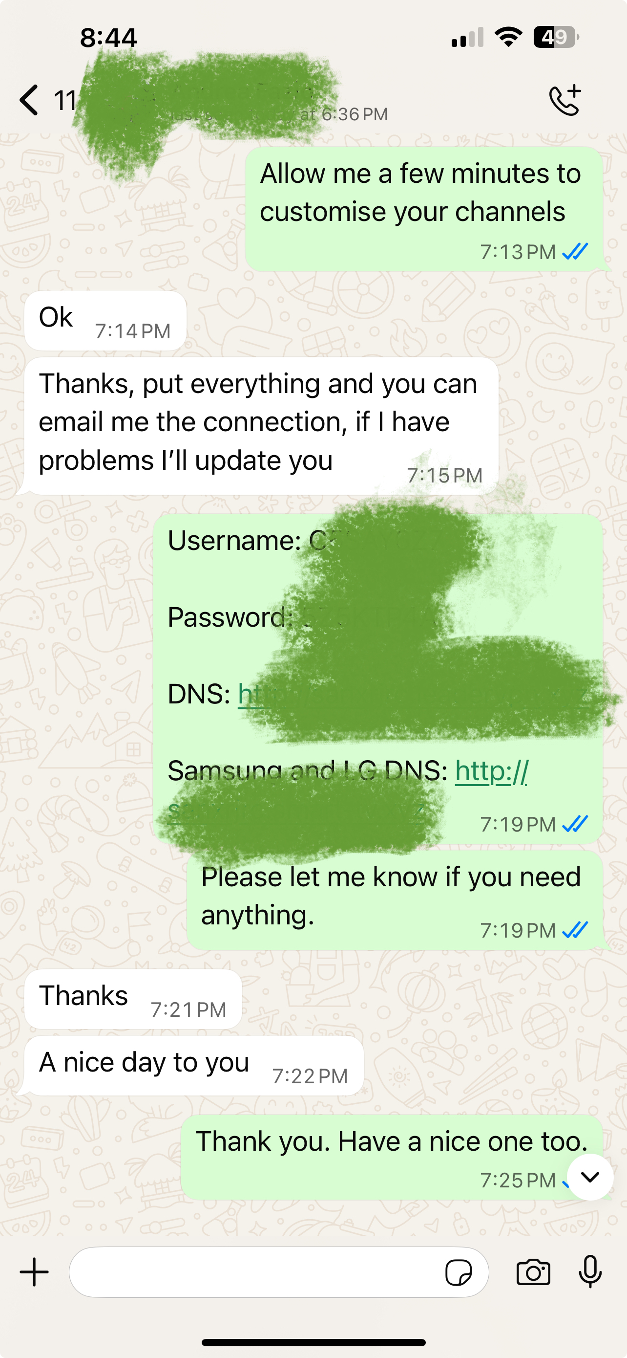 WhatsApp testimonial from Alex P.